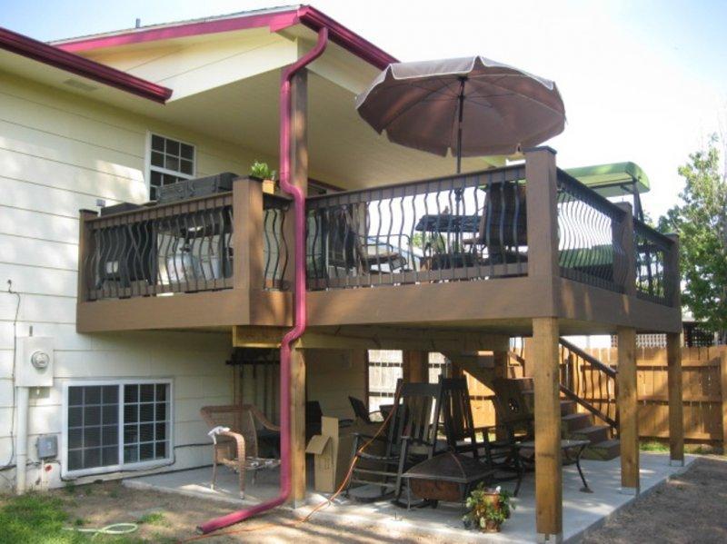 Example of Two-Story Deck (Composite & Partially Covered)