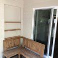 Sunroom Custom Bench & Shelves